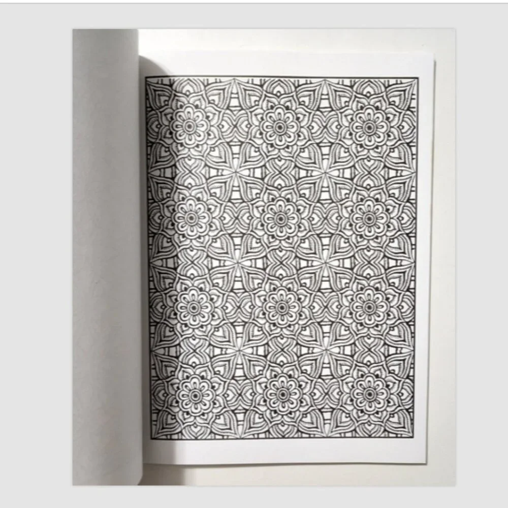 Lotus Designs Coloring Book by Creative Haven Alberta Hutchinson NEW